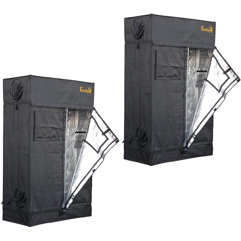 Gorilla Lite Line 2' x 4' Grow Tent Hydroponics Greenhouse, Pair | GGTLT24