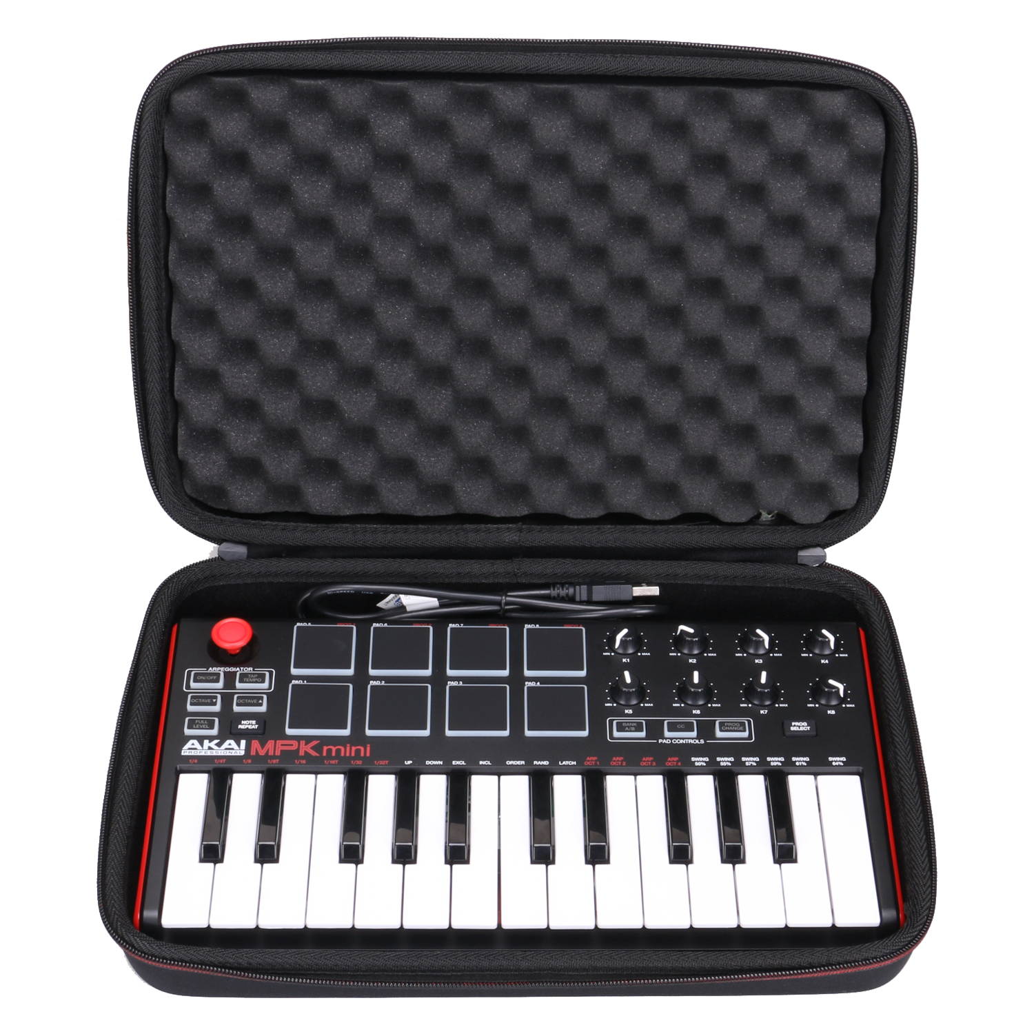 Carrying Case for Akai Professional MPK Mini MKII | 25-Key Ultra-Portable USB MIDI Drum Pad & Keyboard Controller (Case Only)