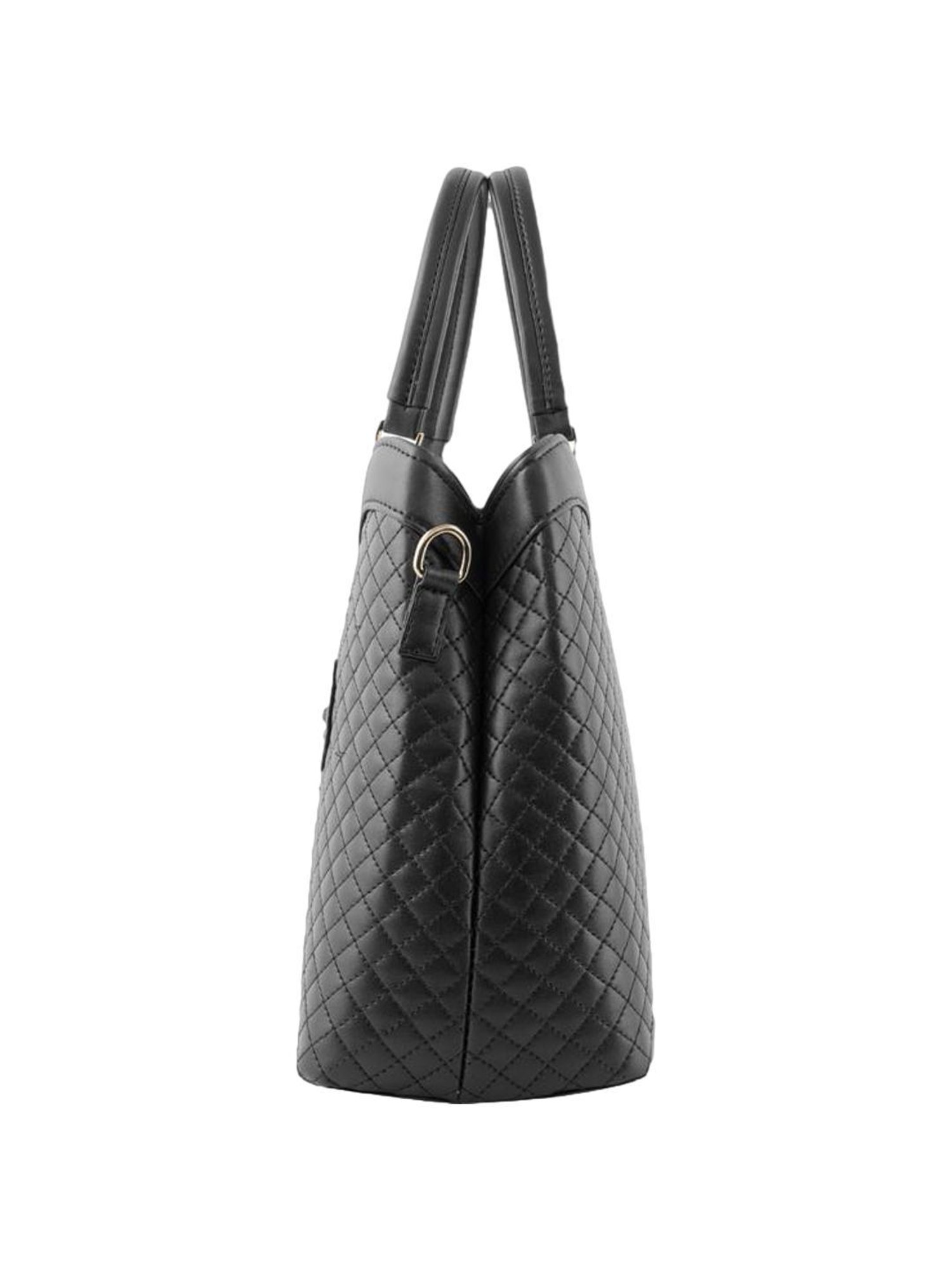 Bellissa Black PU Quilted Handbag