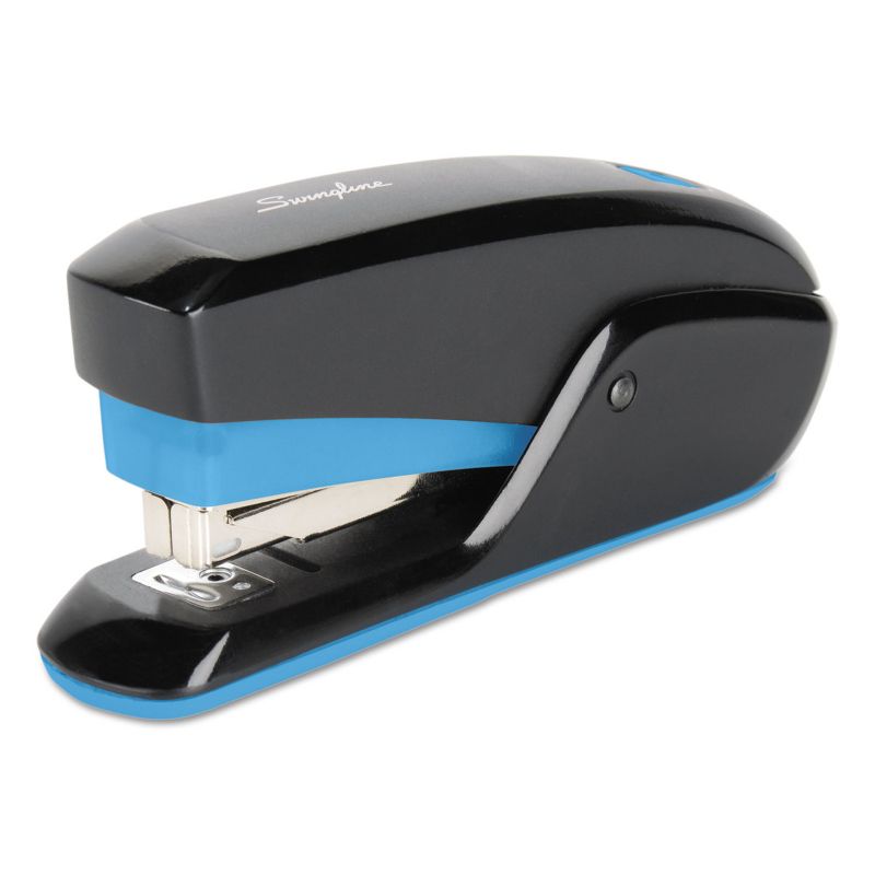 ACCO BRANDS, INC. QuickTouch Reduced Effort Compact Stapler 20-Sheet Capacity Black/Blue 64564