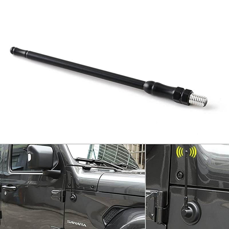 Radio Antenna for Jeep Wrangler 7-inch Flexible Metal Car Radio Antenna for 2007 to 2020 Jeep Wrangler JK JKU JL JLU Sahara Rubicon 2 4 Door Gladiator