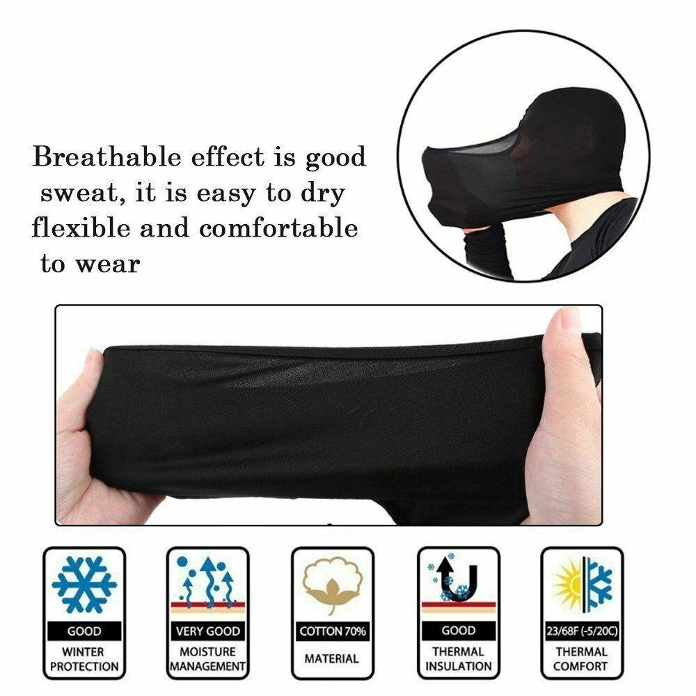 Mouth Cover Full Face Mask Motorcycle Balaclava Lycra Neck USA