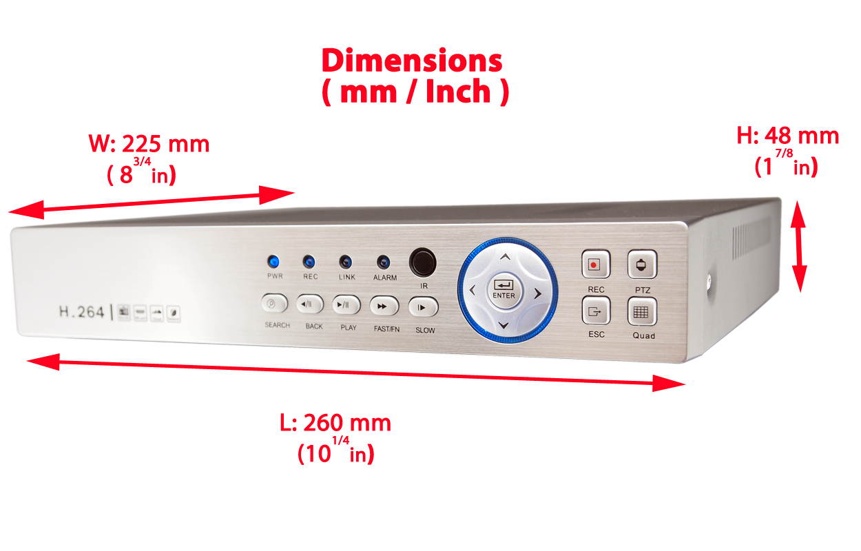 Evertech 8 Channels High Definition DVR 4in1 AHD TVI CVI Analog security surveillance recorder with 2TB Hard drive Installed and Pre-Configured