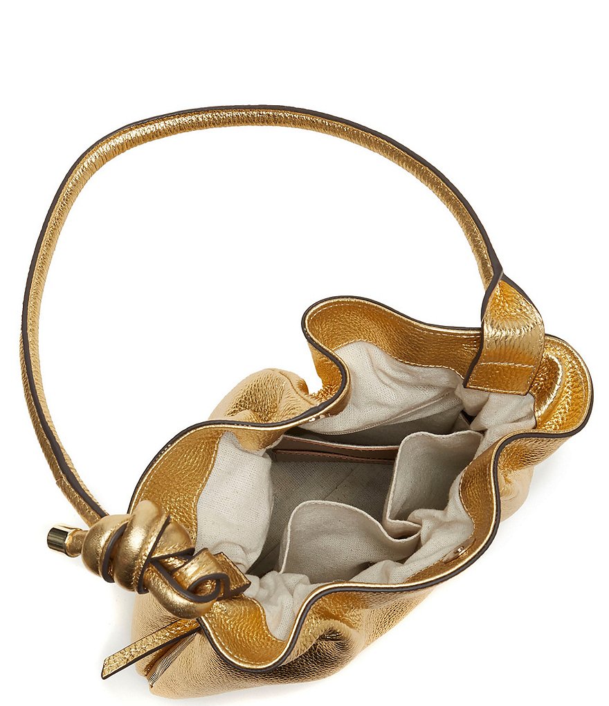 Vince Camuto Cayra Leather Ruched Snap Hobo Bag