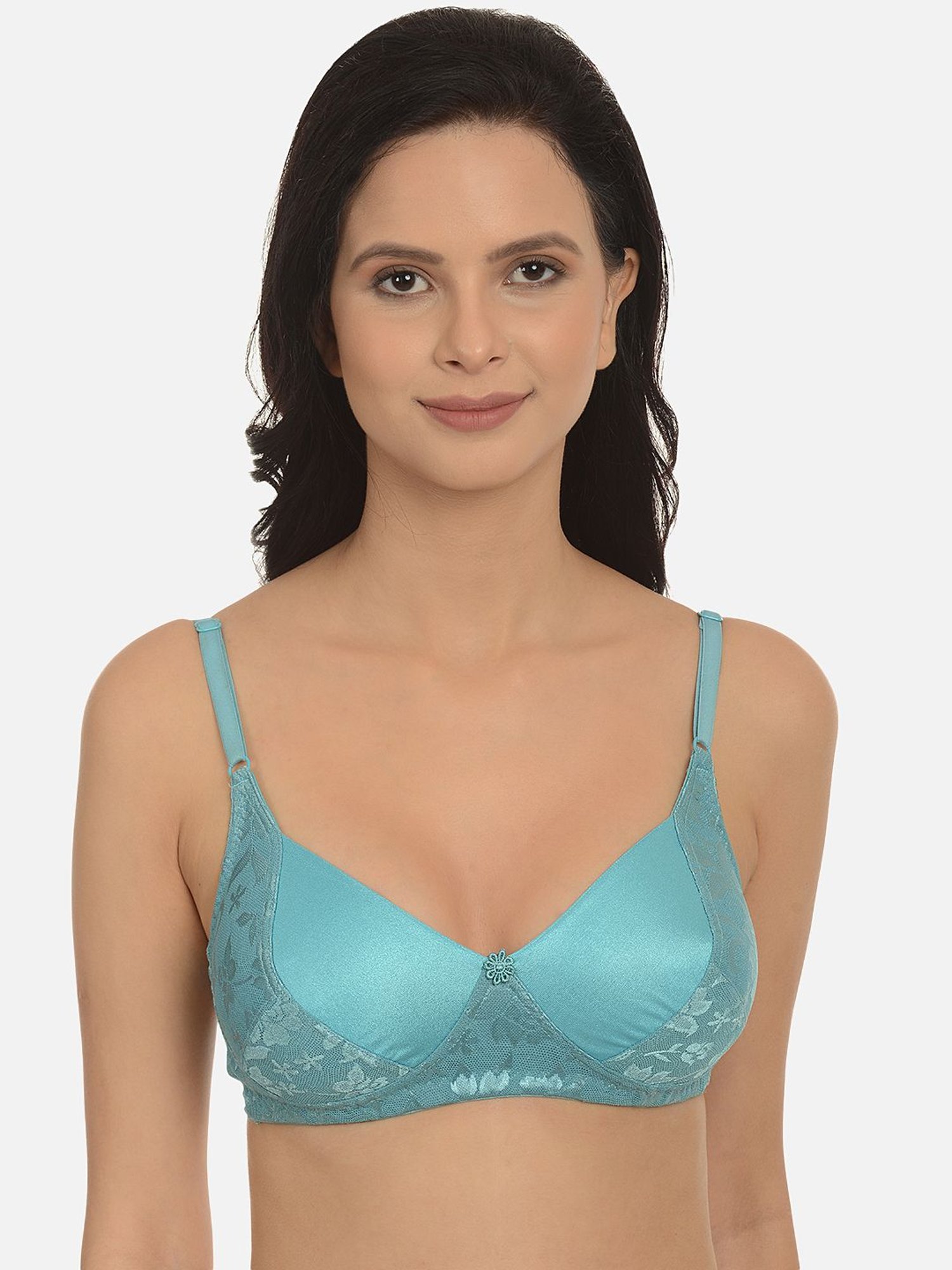 Mod & Shy Blue Non Wired Non Padded Full Coverage Bra