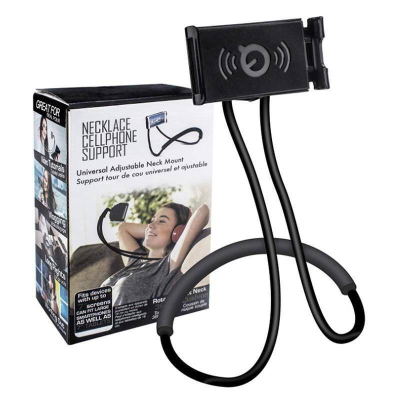 Phone Holder for Bed, Neck Phone Holder Gooseneck Cell Phone Holders, Universal Mobile Phone Stand Lazy Bracket for Taking Videos & Group Photos (White)