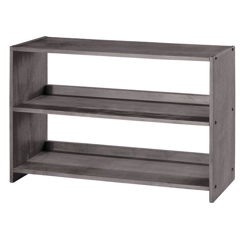 Louver Low Loft Bookcase Antique Gray - Donco Kids
