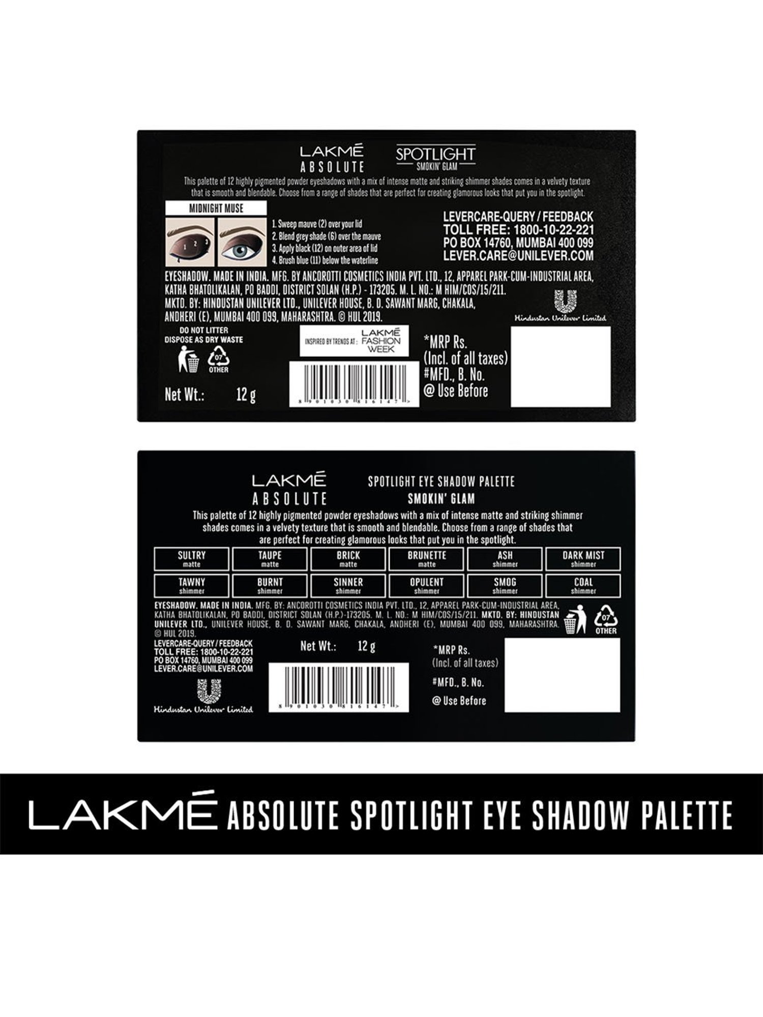 Lakme Absolute Spotlight Eye Shadow Palette Stilettos - 12 gm