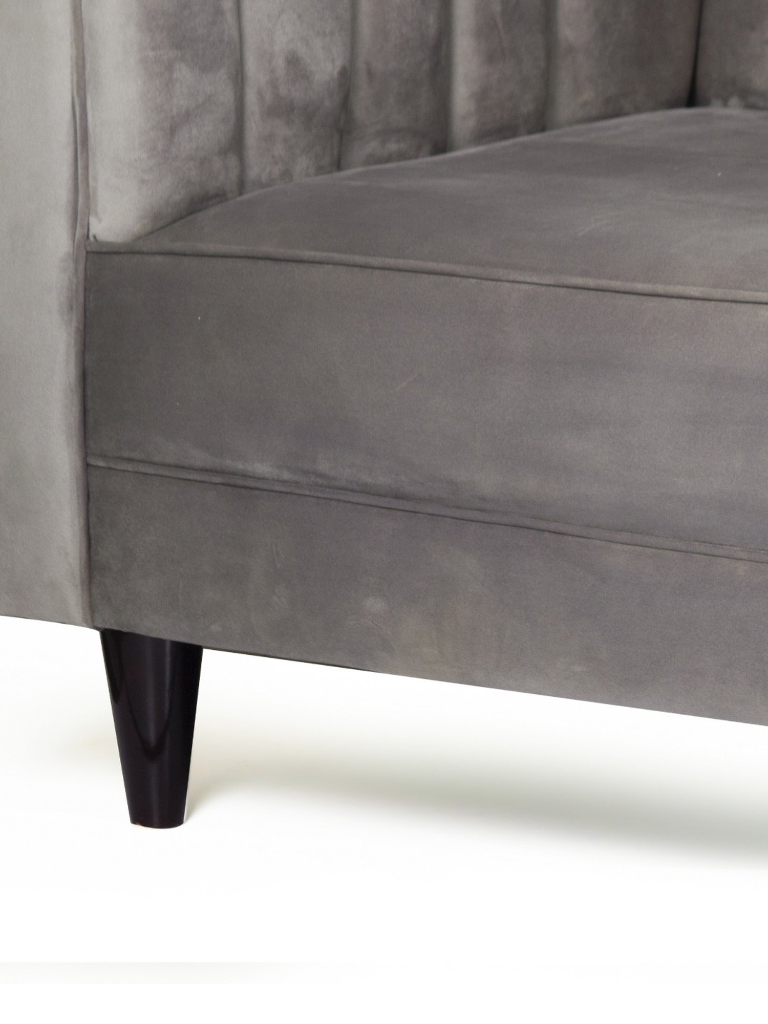 Durian Berry Black Premium Leatherette 2 Seater Sofa