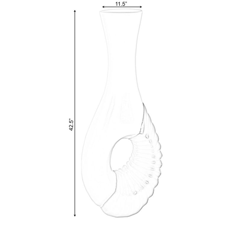 Uniquewise Modern Black and White Large Floor Vase - 43 Inch