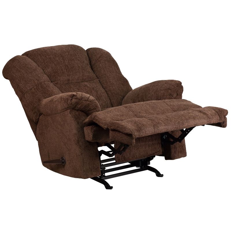 Emma and Oliver Contemporary Hillel Chocolate Chenille Rocker Recliner