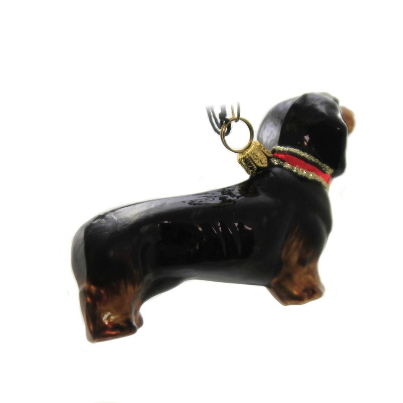 Joy To The World 2.5" Black Dachshund Ornament Pet Set Dog Companion  -  Tree Ornaments