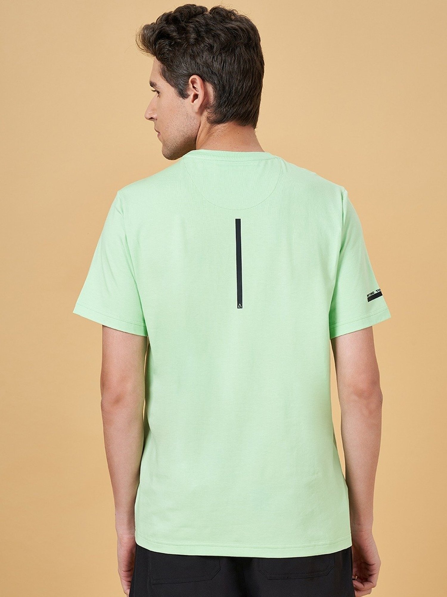 Street 808 By Pantaloons Green Cotton Regular Fit Printed T-Shirt