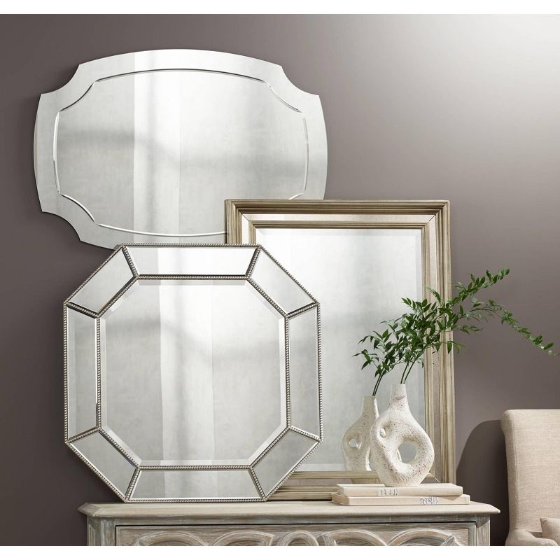 Noble Park Pajaro Black 27 1/2" x 39 1/2" Oval Cut Wall Mirror