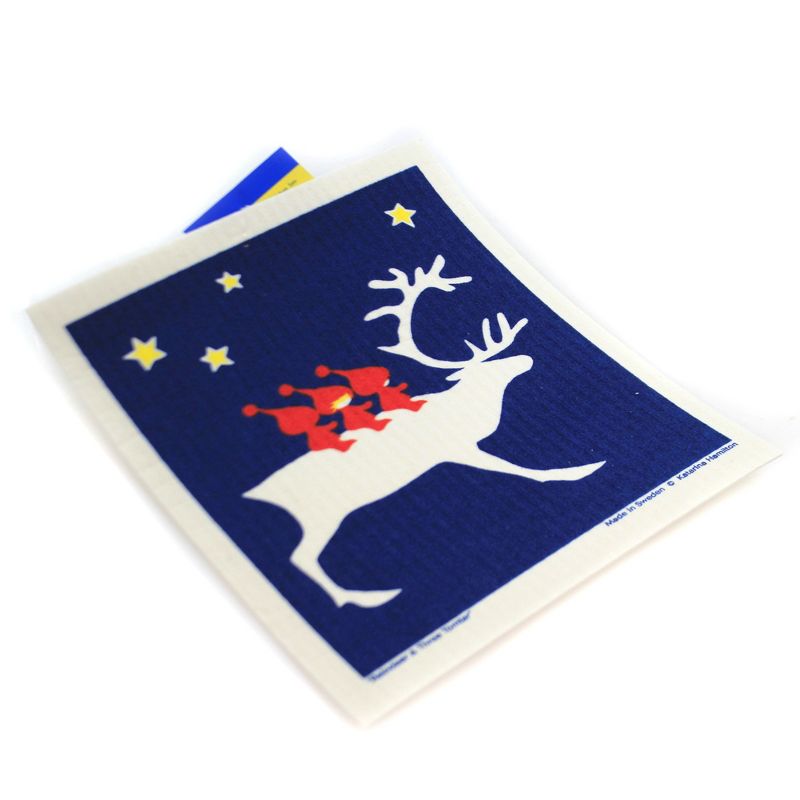 Swedish Dish Cloth 8.0" Red Cycle Absorbent Kitchen Eco Friendly  -  Dish Cloth