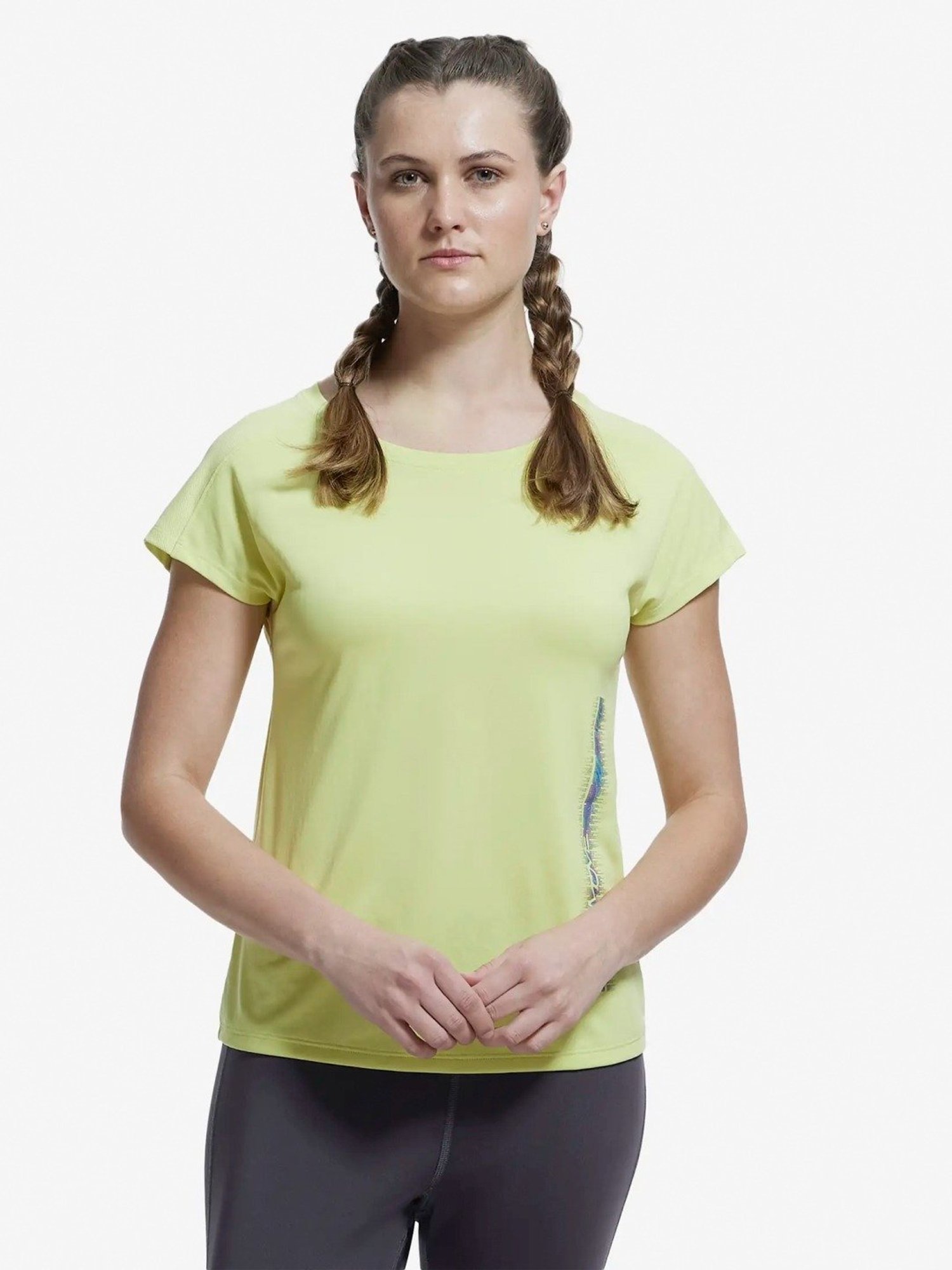 Jockey MW34 Women's Microfiber Breathable Mesh Relaxed Fit Printed Half Sleeve T-Shirt