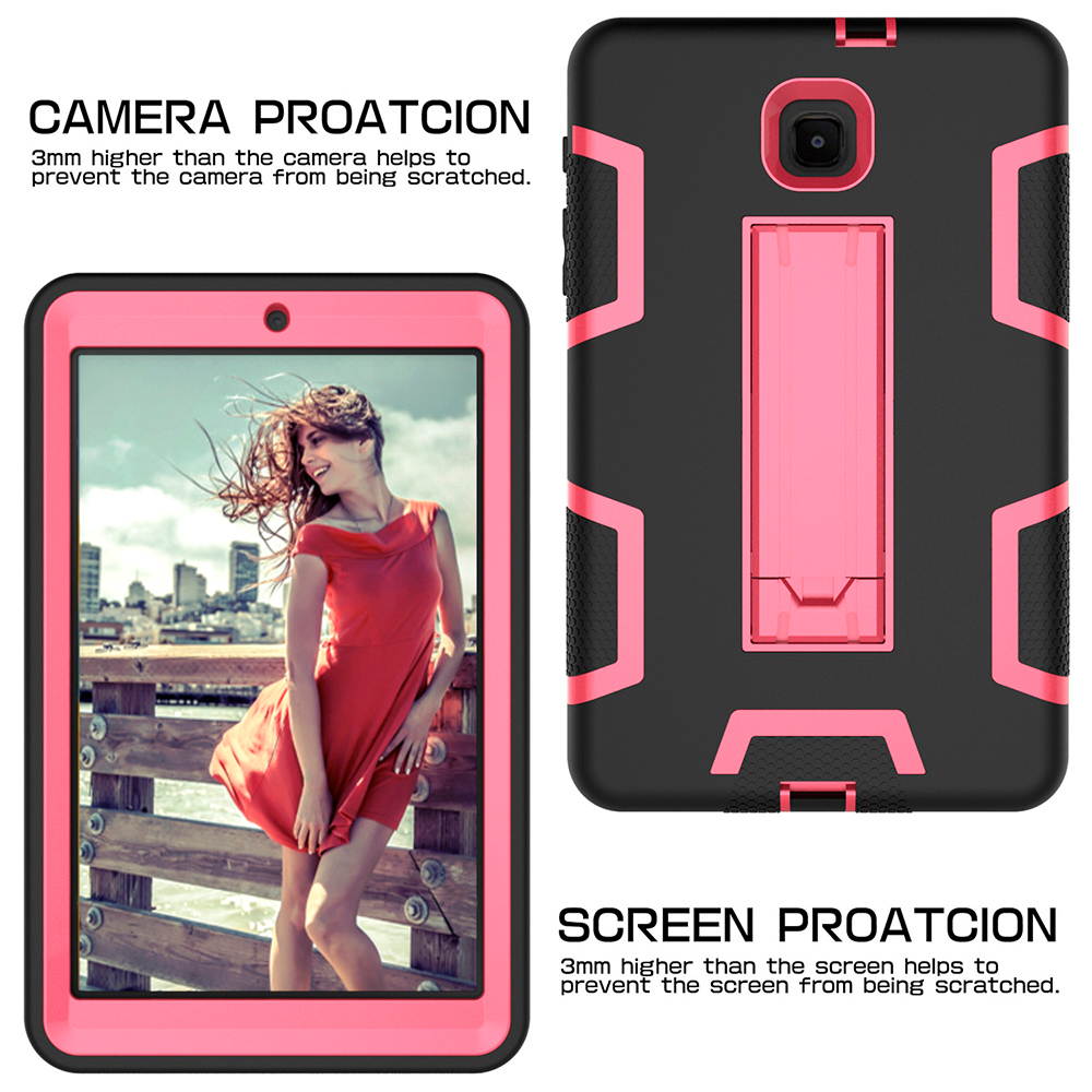 Mignova Case for Galaxy Tab A 8.0 Case 2018,Three Layer Shockproof Armor Defender Full-Body Rugged Protective Case Cover with Stand for Samsung Galaxy Tab A 8.0 2018 SM-T387/T387v