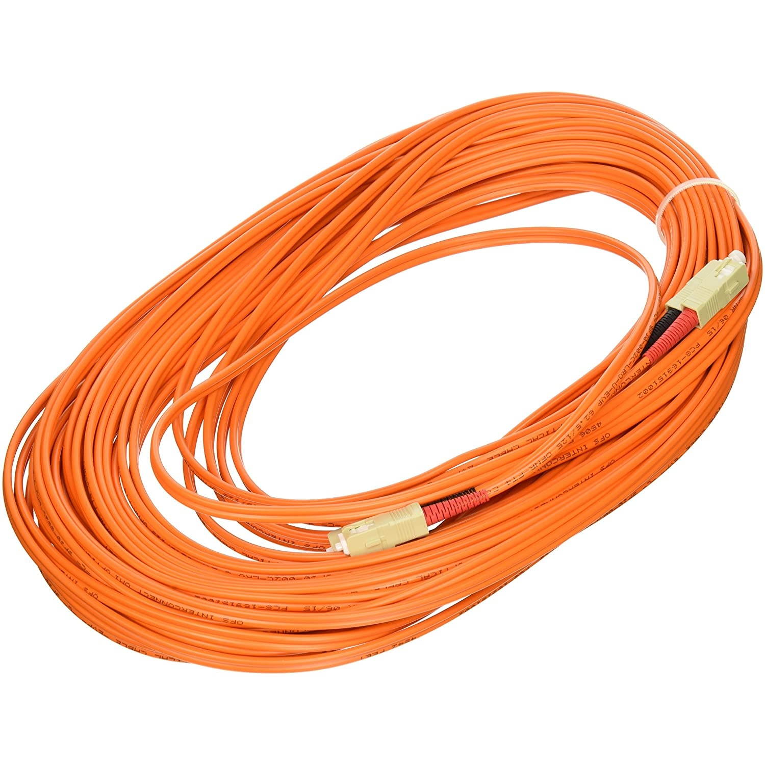 C2G/Cables to Go 13556 SC/SC Duplex 62.5/125 Multimode Fiber Patch Cable (20 Meters, Orange)