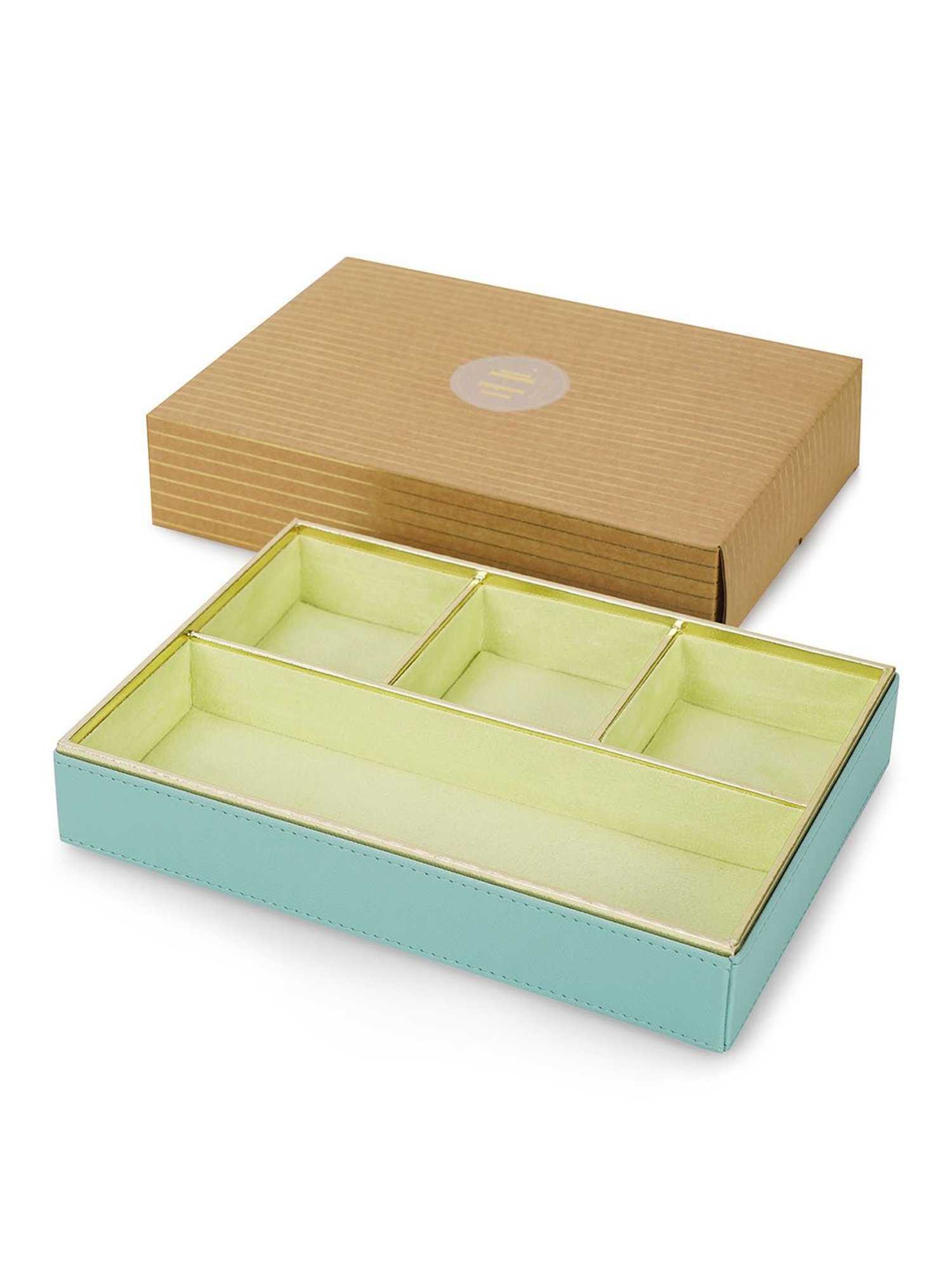 Pure Home and Living Blue Faux Leather Organisers