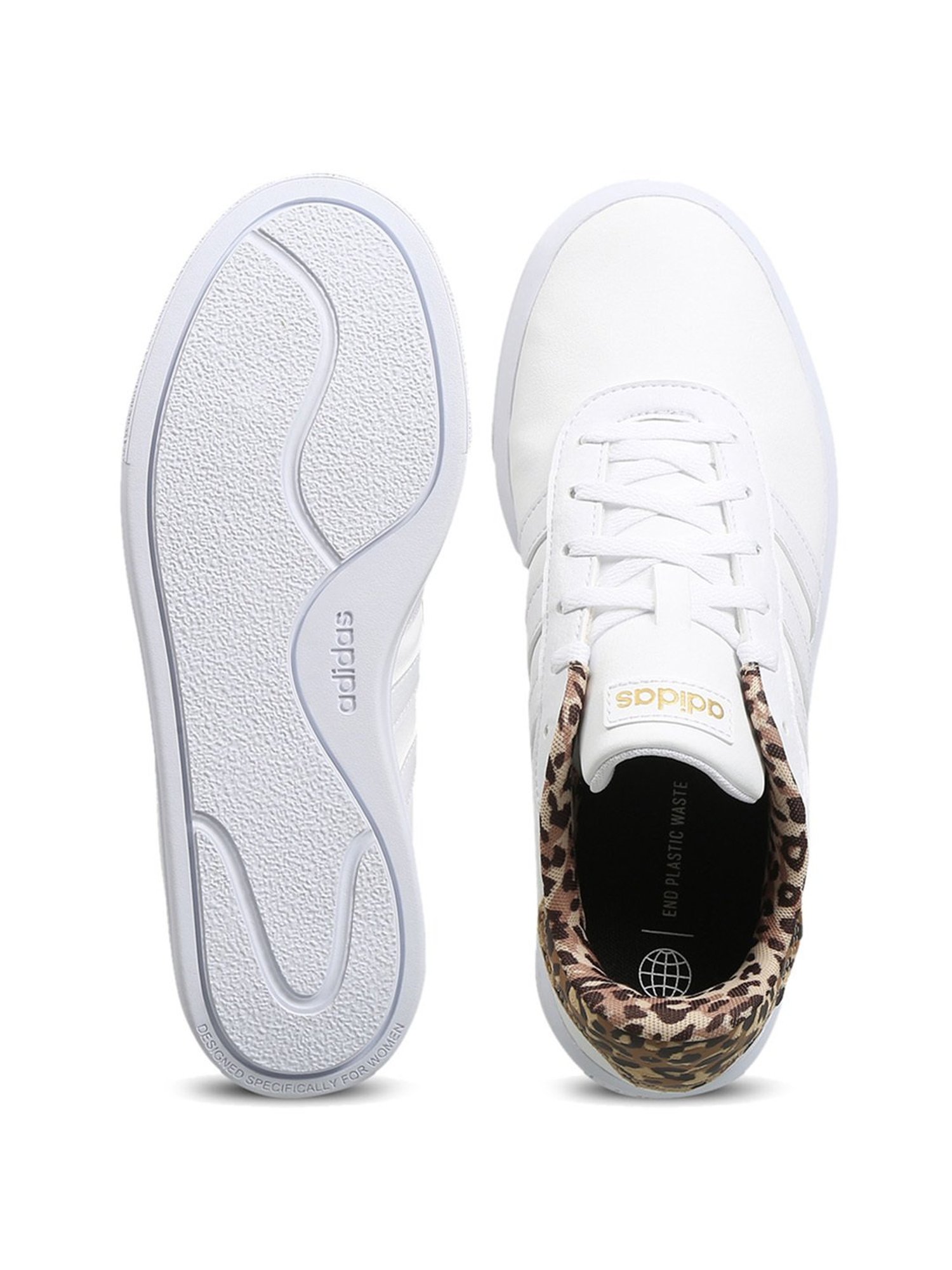 Adidas Women's COURT PLATFORM White Skateboarding Shoes