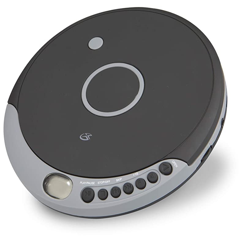 Portable Personal CD Player and MP3 with Anti Skip Protection and Stereo Earbuds, Black Gray PC807BMP3U (Micro USB or 2 AA Batteries not Included)