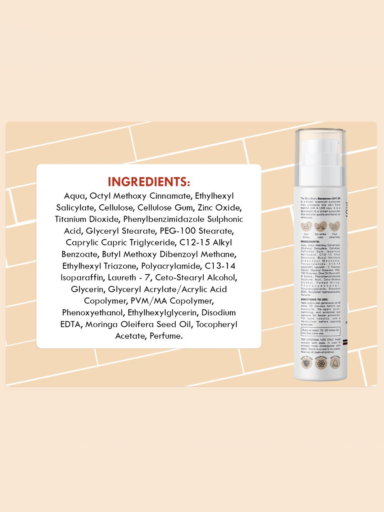 The Skin Story UVA - UVB Broad Spectrum Protection Sunscreen SPF 30 - 40 gm