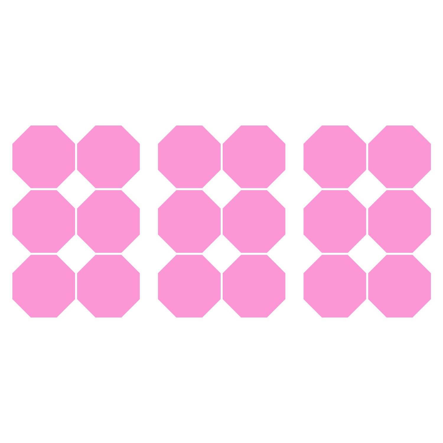 LiteMark 3.5 Inch Black Removable Octagon Decals - Pack of 18