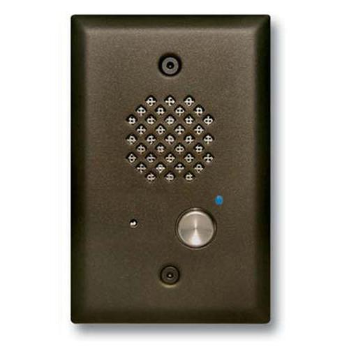Viking - E40BN - Oil Rubbed Bronze Entry Phone with Automatic Disconnect and Blue LED, Flush Mounts in Single Gang Box