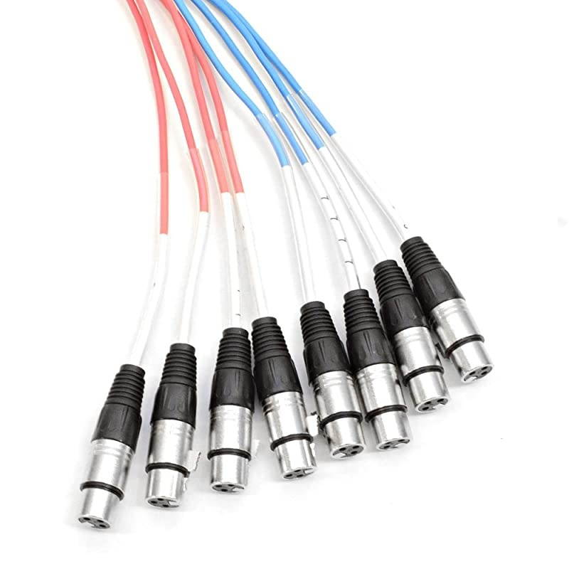 SAXT8x5F 8 Channel 5 XLR Female to 14 TRS Snake Cable