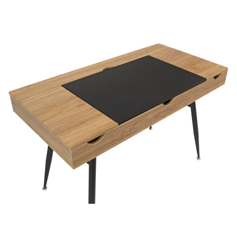 Nook Office Desk Graphite Heather - Calico Designs