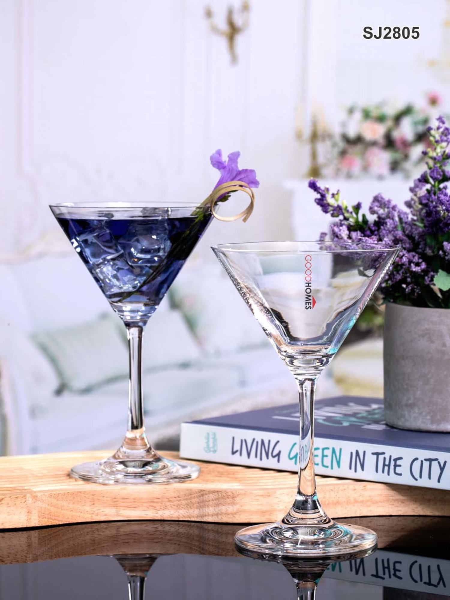 Goodhomes Transparent Glass Cocktail Tumbler Glasses - Set of 6