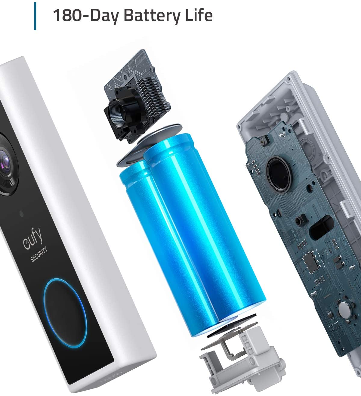 eufy Security, Wireless Video Doorbell (Battery-Powered) with 2K HD, No Monthly Fee, On-Device AI for Human Detection, 2-Way Audio, Simple Self-Installation