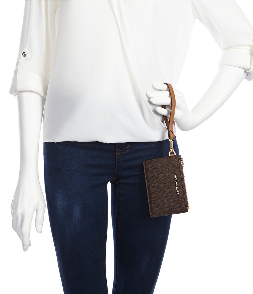 HOBO Link Leather Zip Wristlet