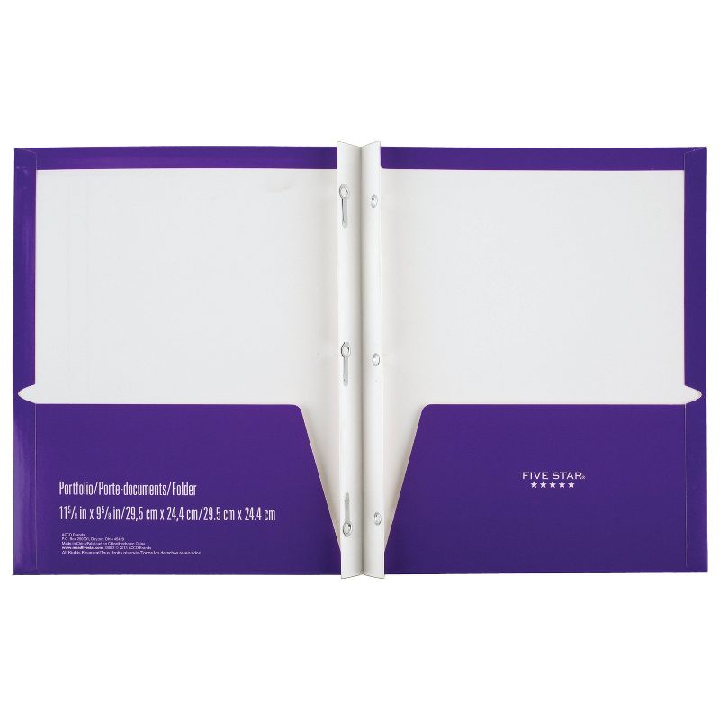 Five Star Paper Portfolio Pocket and Prong Random Color - Mead