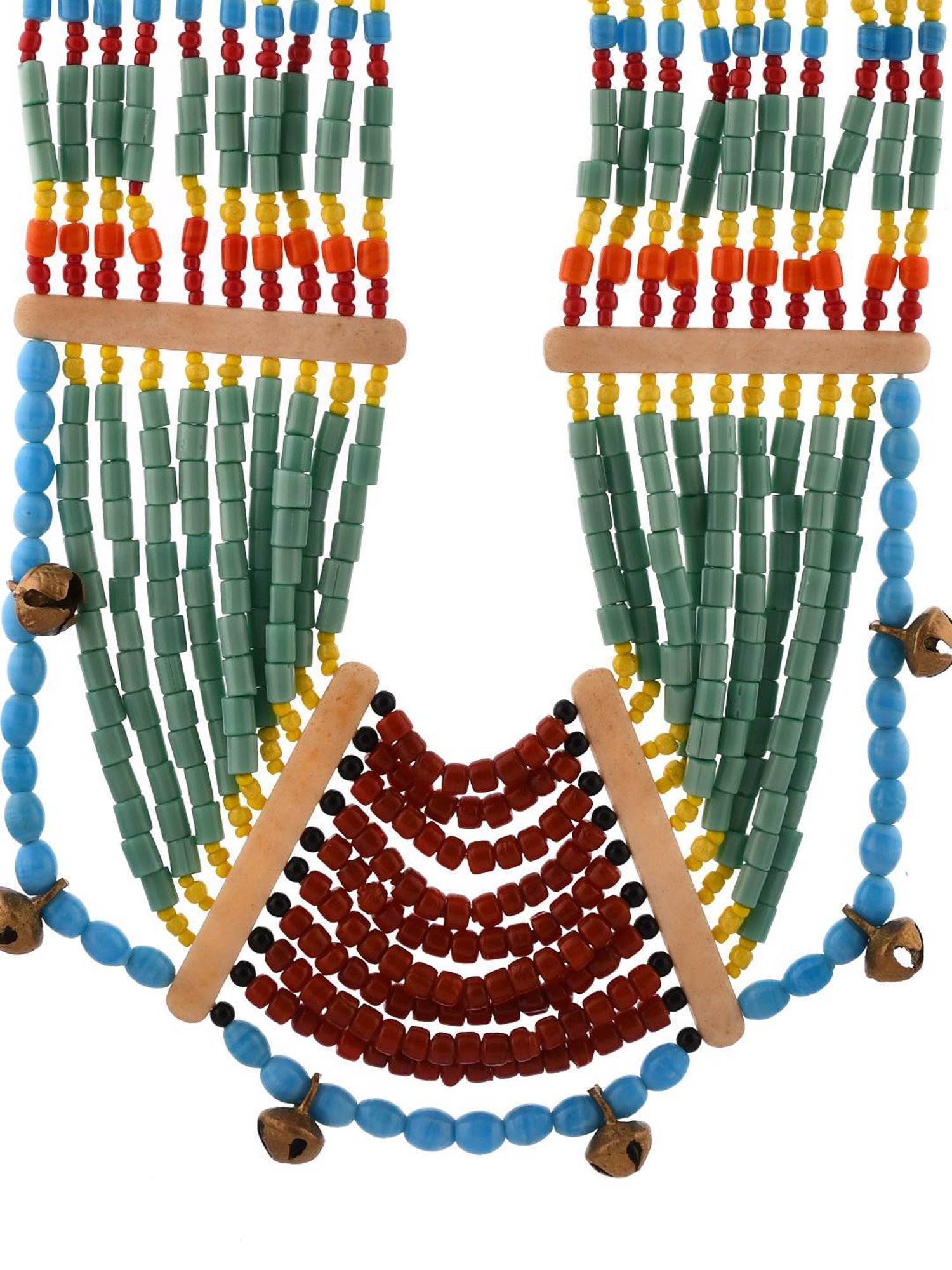 ToniQ Gold-Plated White Baroque Choker Necklace for Women