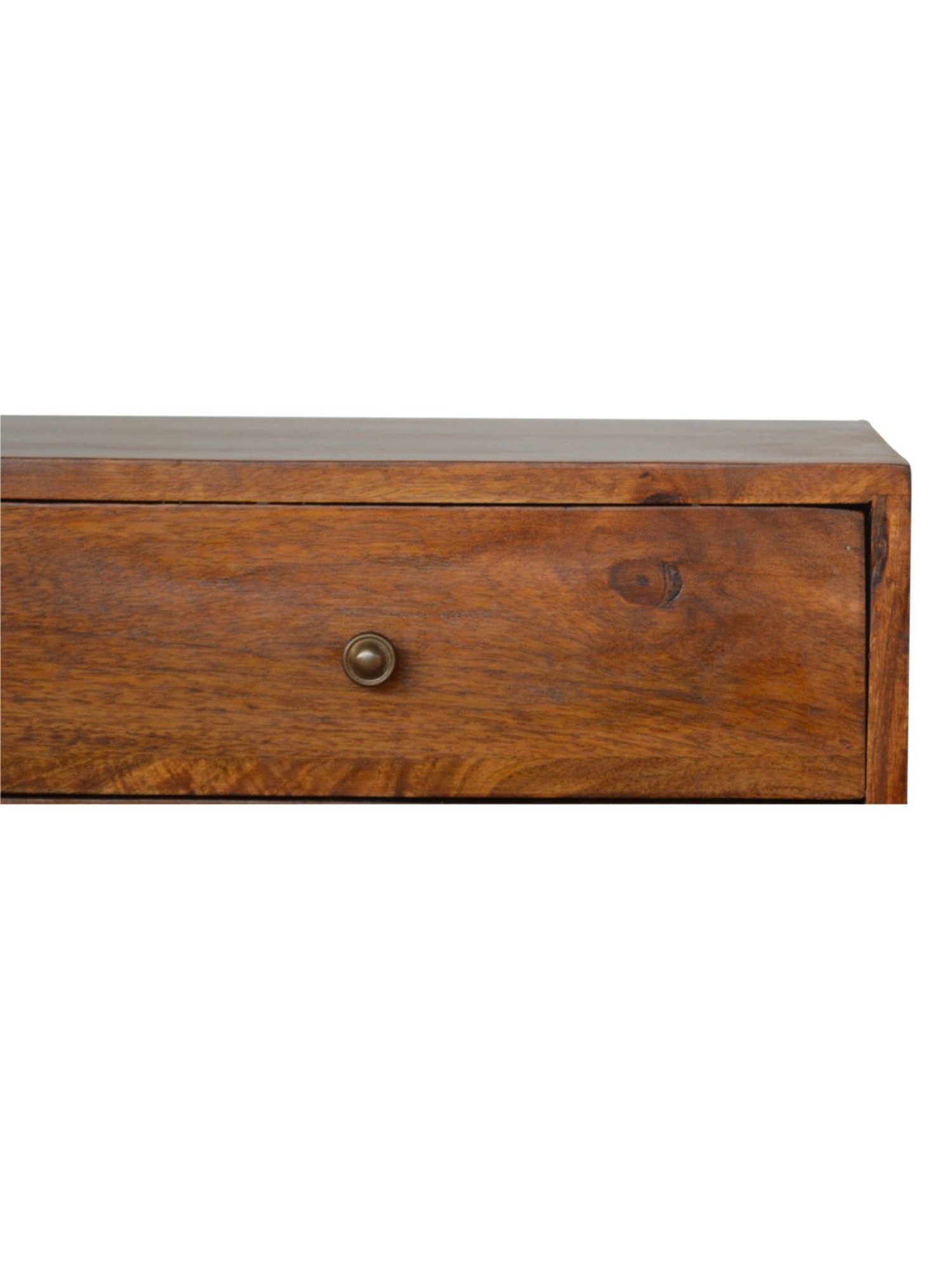 Artisan Furniture Carved Brown Wood Chestnut Brown Wood Sideboard