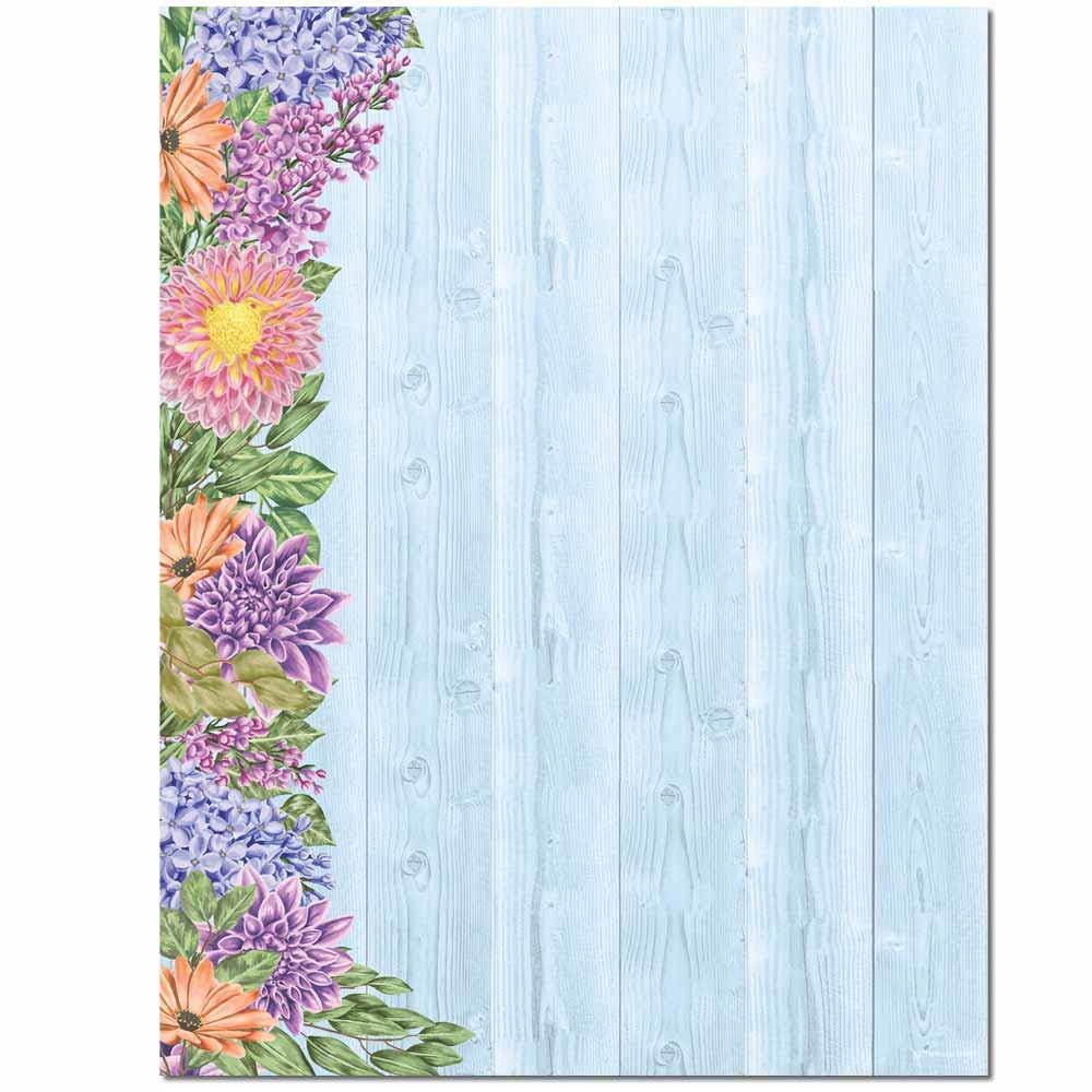 Floral Fence Letterhead Laser & Inkjet Printer Paper, 100 Pack