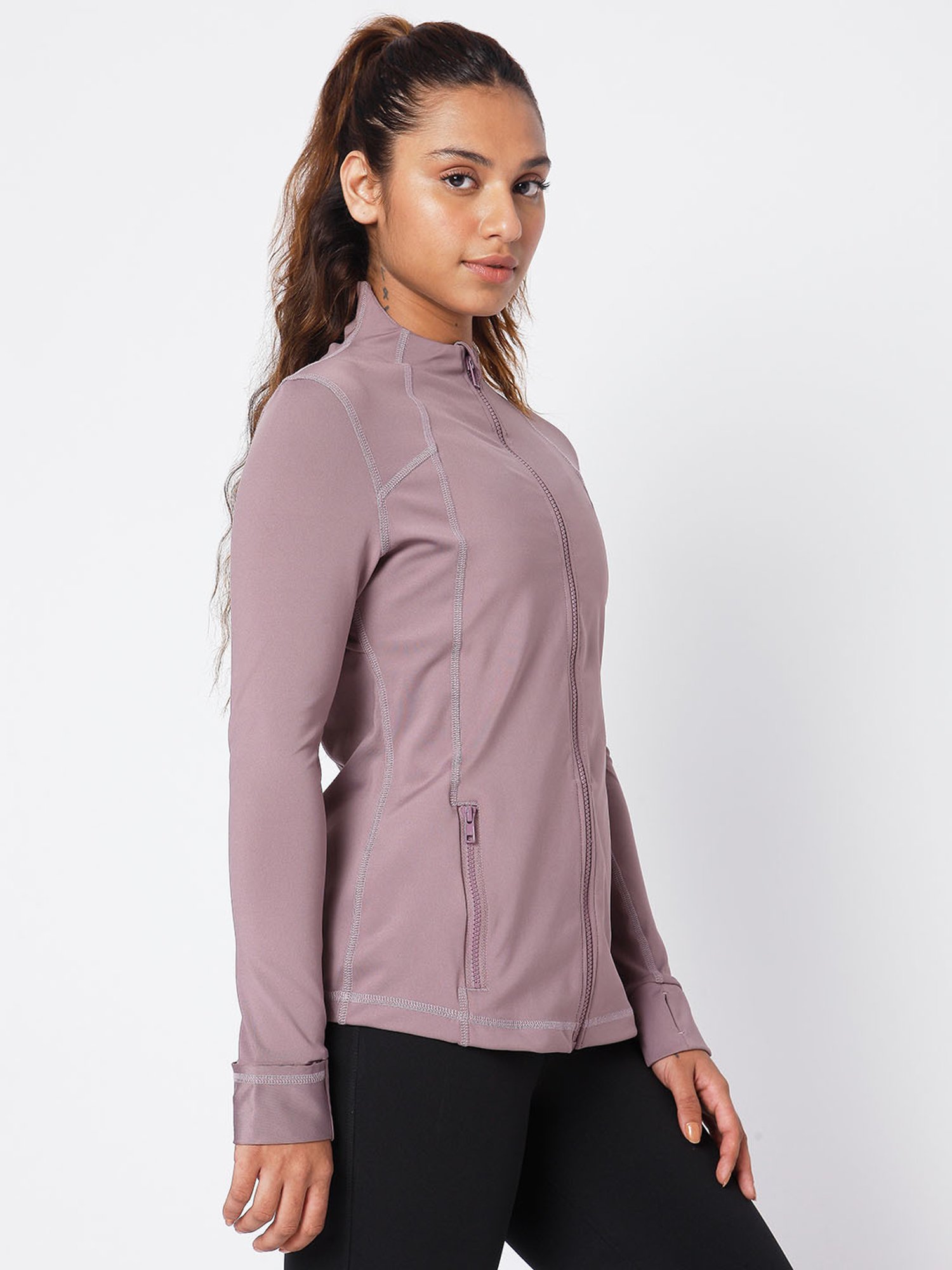 SILVERTRAQ Mauve Relaxed Fit Sports Jacket