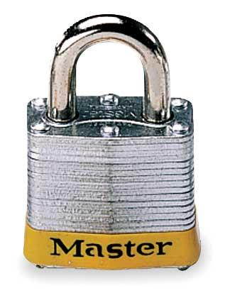 MASTER LOCK 3YLW Lockout Padlock,KD,Yellow,1-1/4"H