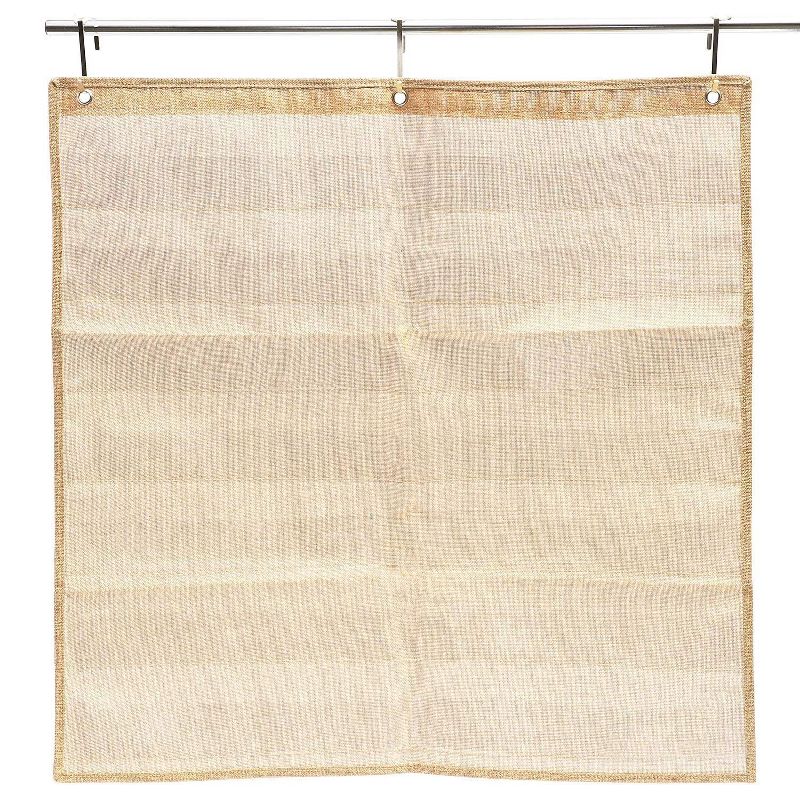 Bright Creations Burlap PVC Pocket Chart with Hooks for Classroom, Teachers (28 x 28 in.)