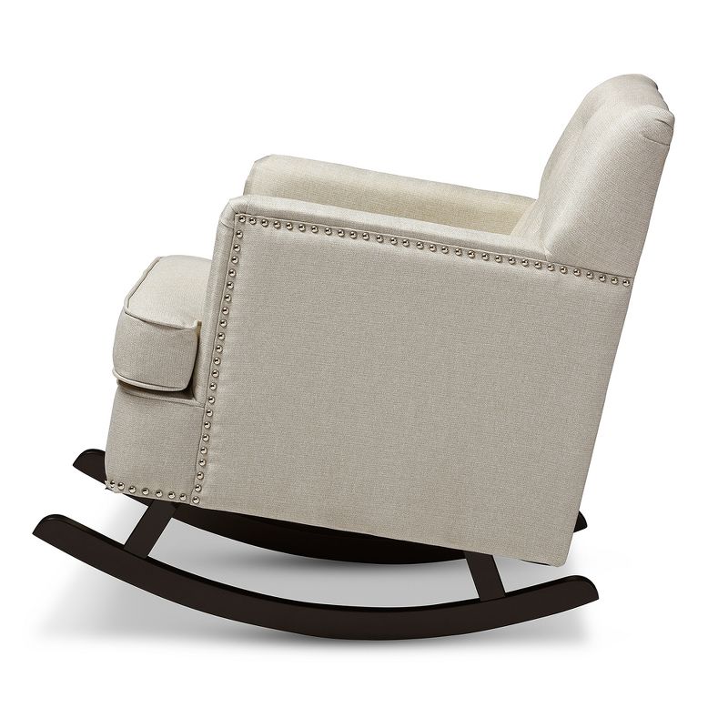 Wooden Rocking Chair Brown - Benzara