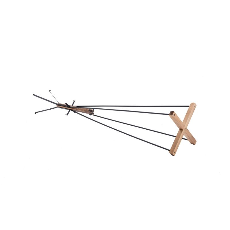 Noma Wood & Metal 8 Hook Standing Coat Rack Brown/Black - Summerland Home