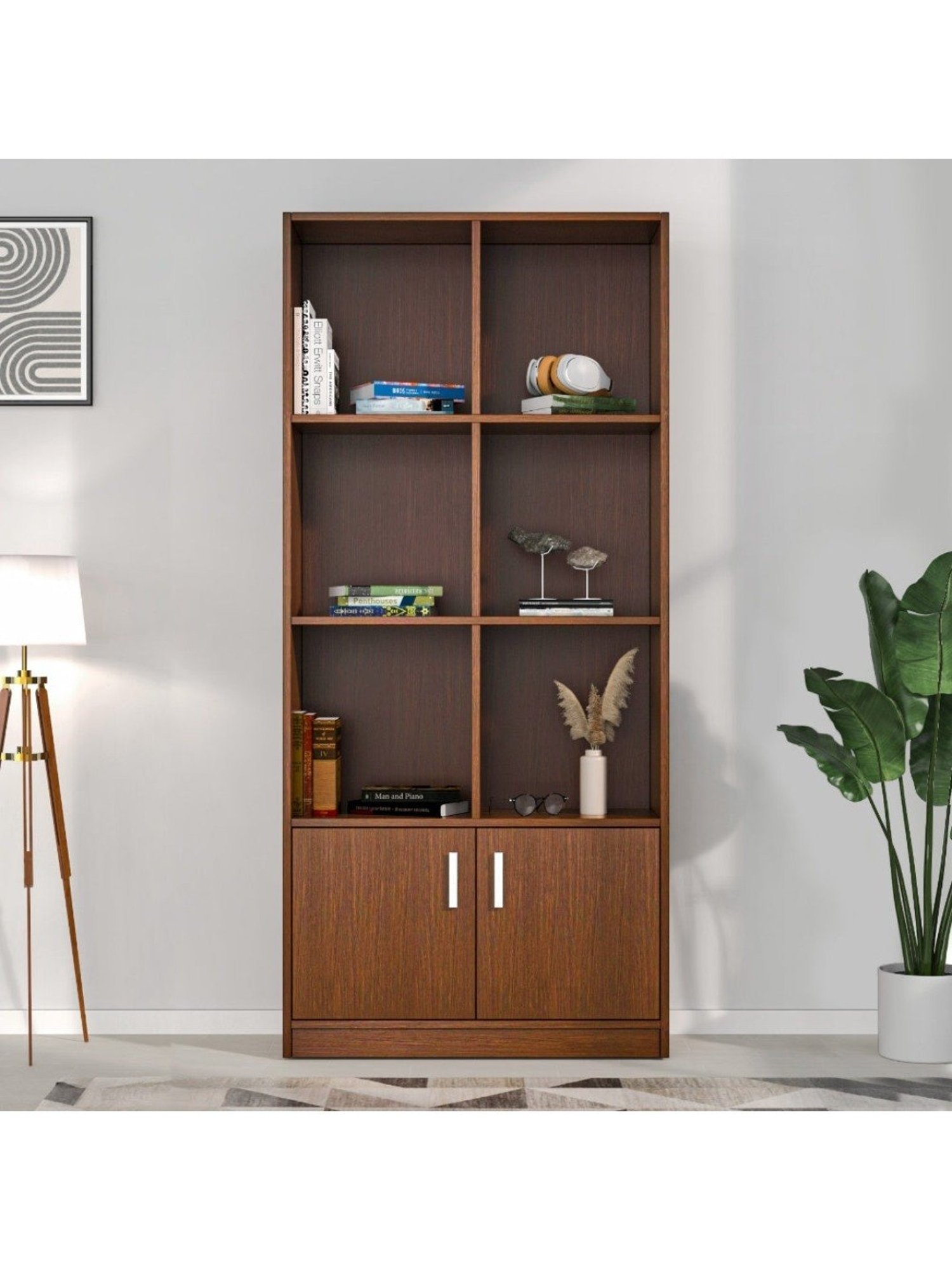Nilkamal Gwen Urban Walnut Engineered Wood Storage Cabinet