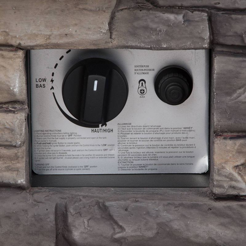 48" Sevilla Outdoor Propane Gas Fire Pit with Lava Rocks - Shine Company Inc.