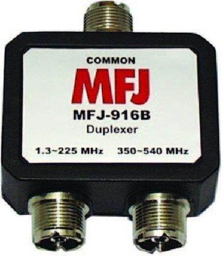MFJ-916B Duplexer: 1.3-225MHz/350-540MHz, UHF