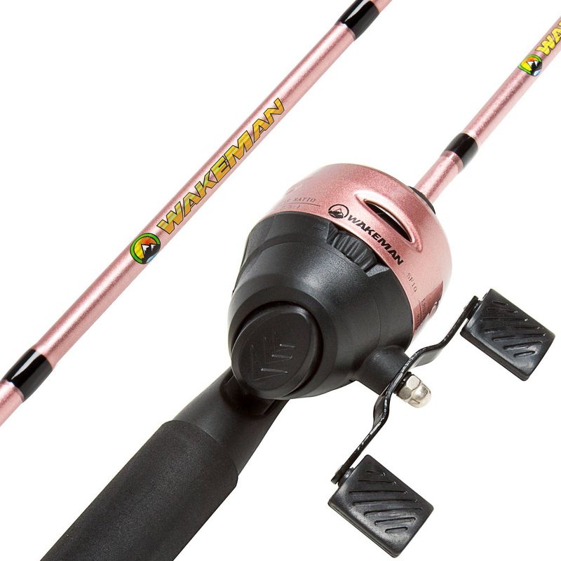Wakeman Fishing Pole and Pre-Spooled Reel Combo - Pink