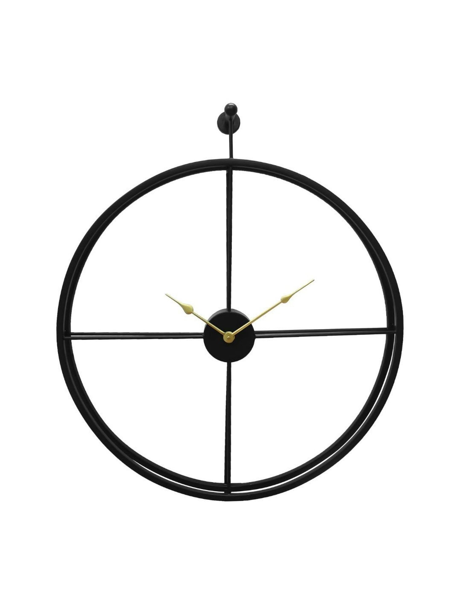 CHRONIKLE Classic Round Black Iron Wall Clock