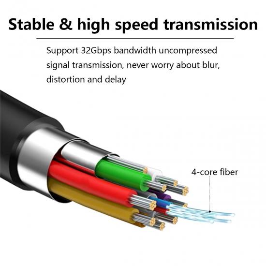 Cablecc Displayport DP AOC Cable 50M Active Fiber Optic Fast Transfer Ultra FHD 4K 60hz