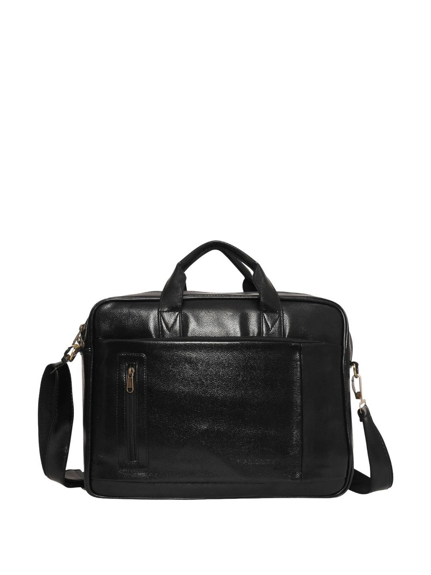 Priority Black Synthetic Large Messenger Bag
