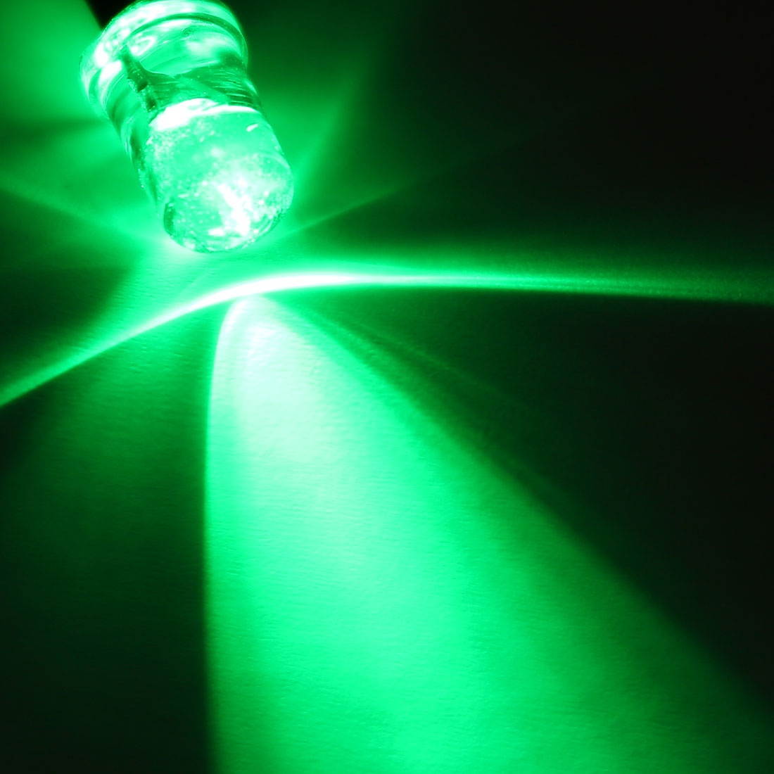 10Pcs 5mm Pre-Wired Diffused LED Diodes Light 20mA DC 9-12V Green Light